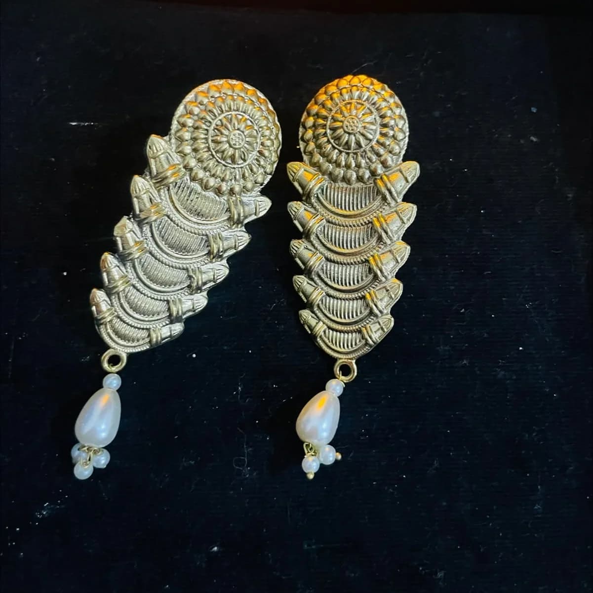 Antique Gold Jhumka Danglers